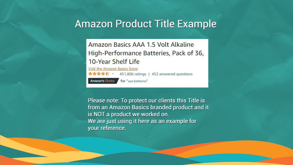 Amazon Product Title Example